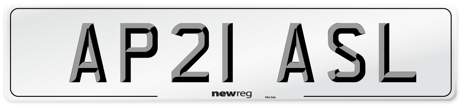 AP21 ASL Number Plate from New Reg